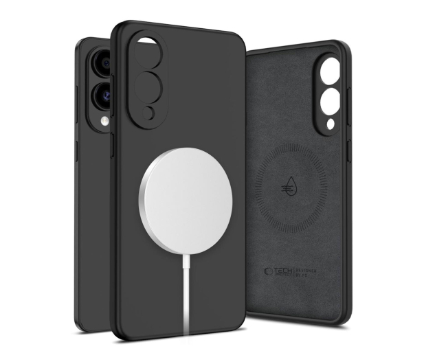 Tech-Protect Liquid Silicone Magsafe do Galaxy S25 Edge Black - 1343745 - zdjęcie